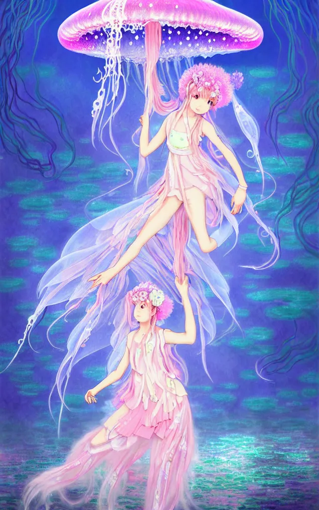 Mobile wallpaper: Anime, Jellyfish, Fish, Original, 967335 download the  picture for free.