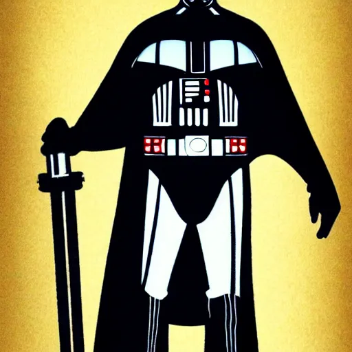 Image similar to darth vader in the style of the sandman by neil gaiman