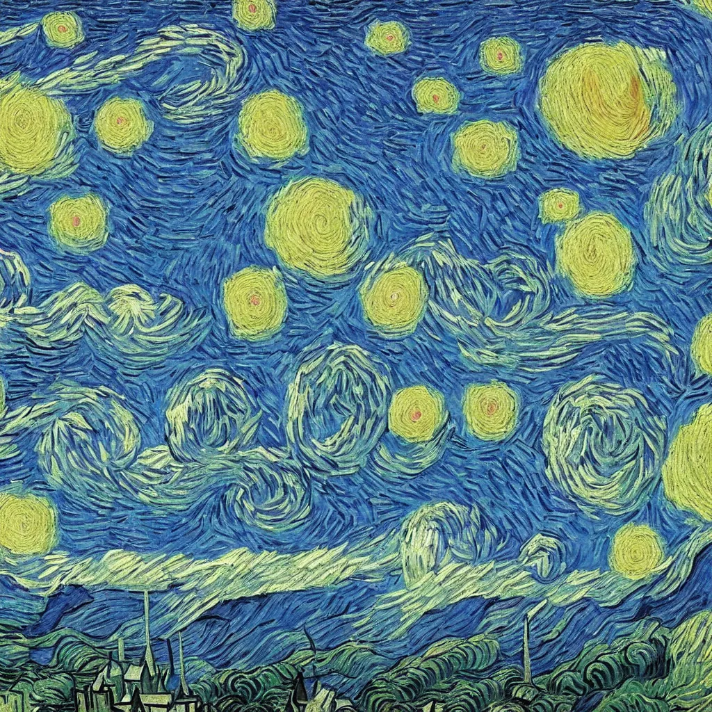 Image similar to a sending down from him who created the earth and the lofty heavens, overdetailed art, by van gogh, magic