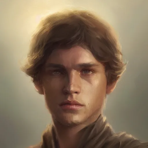 Image similar to portrait of a man by greg rutkowski, anakin skywalker, star wars expanded universe, he is about 2 0 years old, highly detailed portrait, digital painting, artstation, concept art, smooth, sharp foccus ilustration, artstation hq