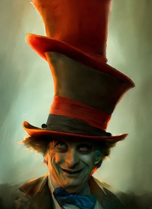 Prompt: portrait, The Mad Hatter, watercolor, dramatic lighting, cinematic, establishing shot, extremly high detail, foto realistic, cinematic lighting, post processed, concept art, artstation, matte painting, style by eddie mendoza, raphael lacoste, alex ross
