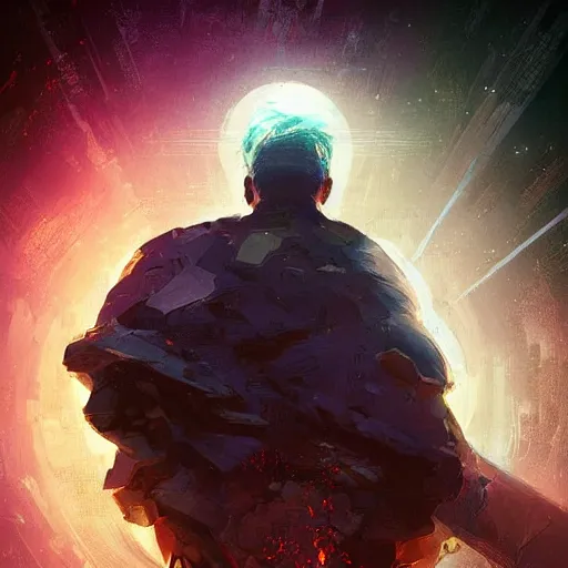 Prompt: the big bang, digital art, greg rutkowski