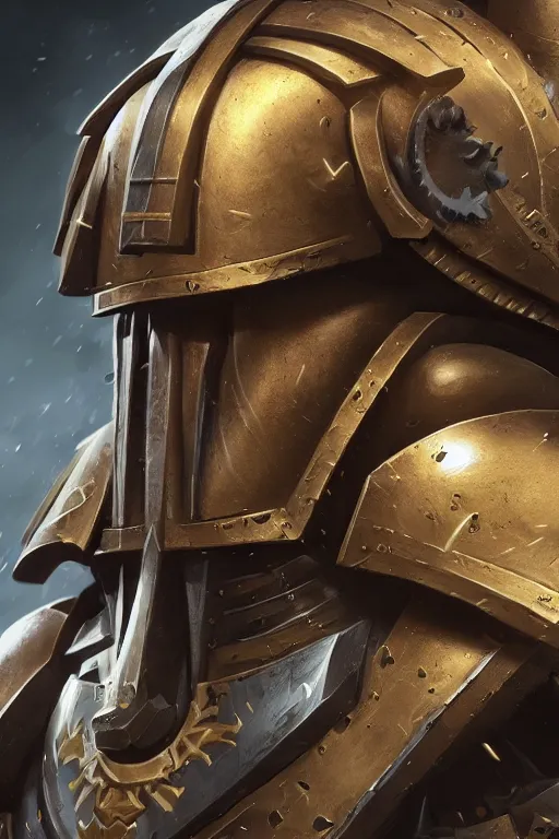 Image similar to armor portrait heros warhammer 4 0 k horus heresy fanart - the primarchs emperor by johannes helgeson animated with vfx concept artist & illustrator global illumination ray tracing hdr fanart arstation zbrush central hardmesh 8 k octane renderer comics stylized