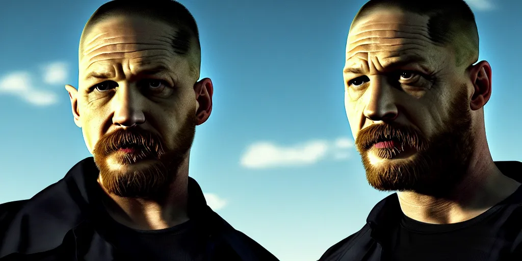 Image similar to Tom Hardy as Breaking Bad 4K quality Photorealism