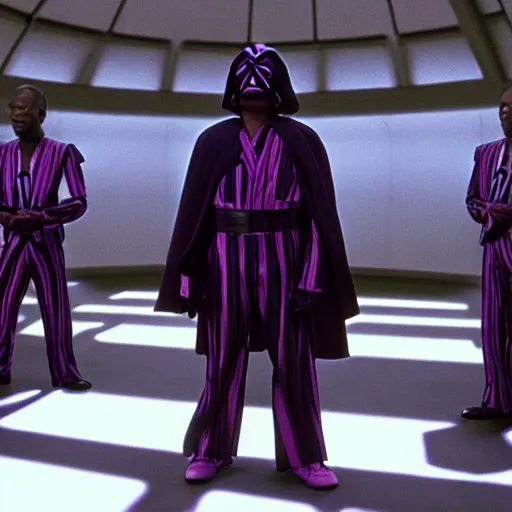Image similar to beatlejuice as mace windu in star wars episode 3, 8k resolution, full HD, cinematic lighting, award winning, anatomically correct