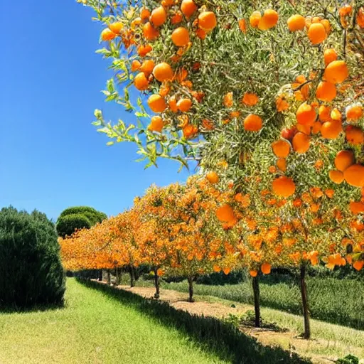 Image similar to a beautiful sunny afternoon in Northern Portugal, countryside, gardens with orange trees and lemons trees