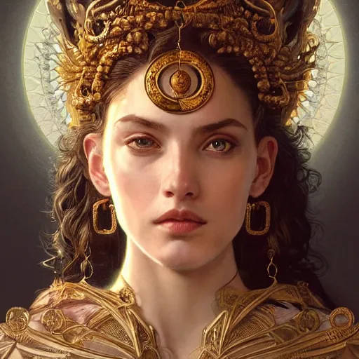 Prompt: perfectly-centered-Portrait of a Goddess, intricate, highly detailed, digital painting, artstation, concept art, smooth, sharp focus, illustration, Unreal Engine 5, 8K, art by artgerm and greg rutkowski and alphonse mucha