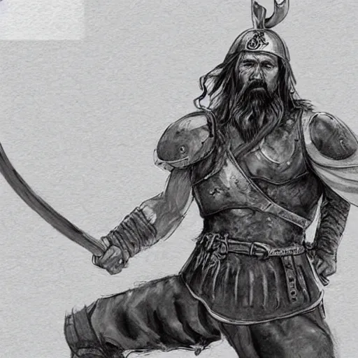 Image similar to concept art of a viking doing the captain morgan pose