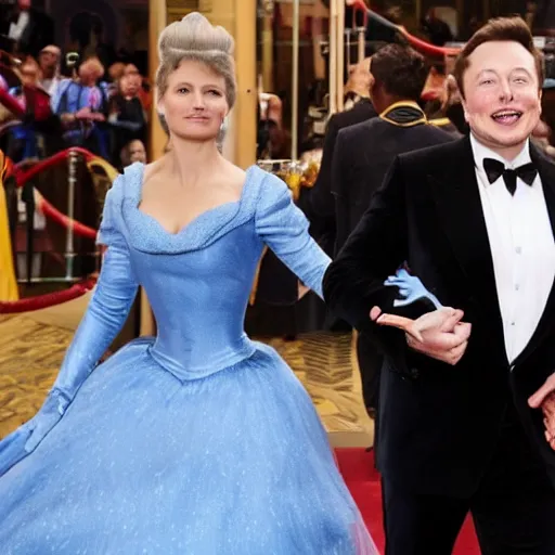 Image similar to Elon Musk in Cinderella