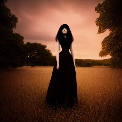 Image similar to photographic portrait of a stunningly beautiful goth emo female in soft dreamy light at sunset, contemporary fashion shoot, by edward robert hughes, annie leibovitz and steve mccurry, david lazar, jimmy nelsson, breathtaking, 8 k resolution, extremely detailed, beautiful, establishing shot, artistic, hyperrealistic, beautiful face, octane render