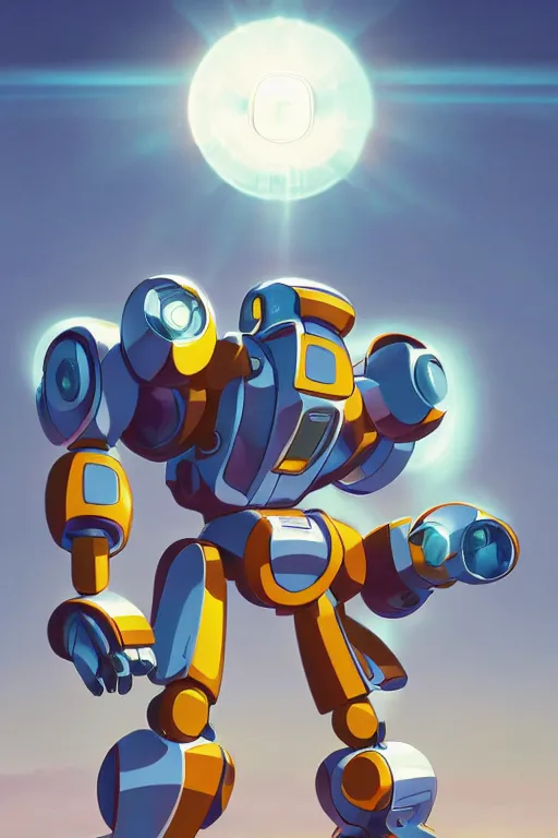 Image similar to metabots medabots medarotto medarot robot minimalist comics, behance hd by jesper ejsing, by rhads, makoto shinkai and lois van baarle, ilya kuvshinov, rossdraws global illumination ray tracing hdr radiating a glowing aura