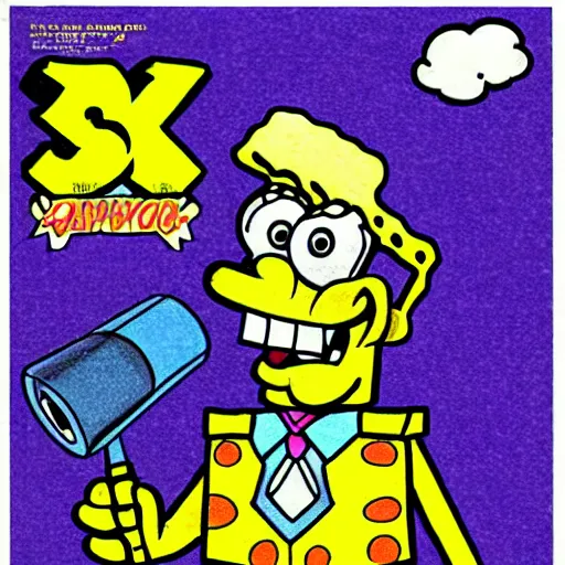 Image similar to spongebob - squarepantsy - as - wario comic - con comic - book drawing from mad - magazine