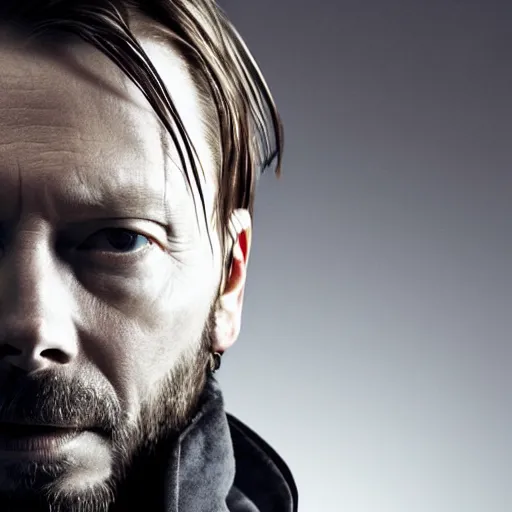 Image similar to thom yorke as john wick professional photo shot