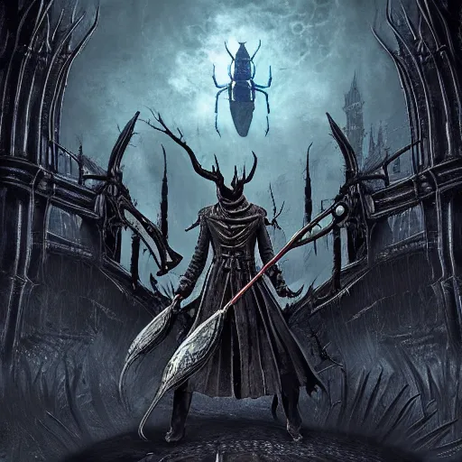 Image similar to Beetle Boss (bloodborne style) fantasy art