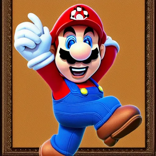 Image similar to super mario portrait in real life