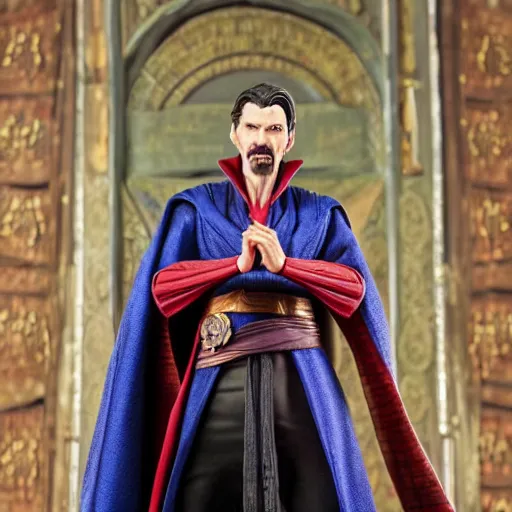 Image similar to a wax statue of doctor strange, realistic, detailed, smooth,