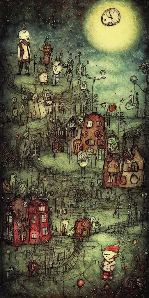 Prompt: a father's day scene by alexander jansson