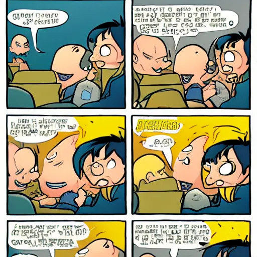 Image similar to penny arcade comic strip, illustrated by mike krahulik