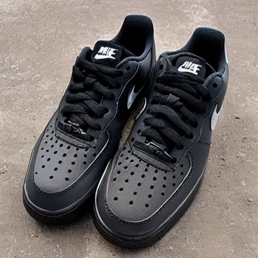 Image similar to nike air force shoes made with bones, scarry, horror, ultra detailed, terryfiyng