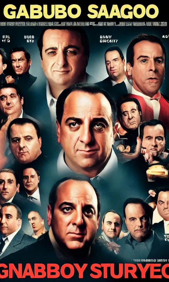 Image similar to movie poster for gabagool : a sopranos story