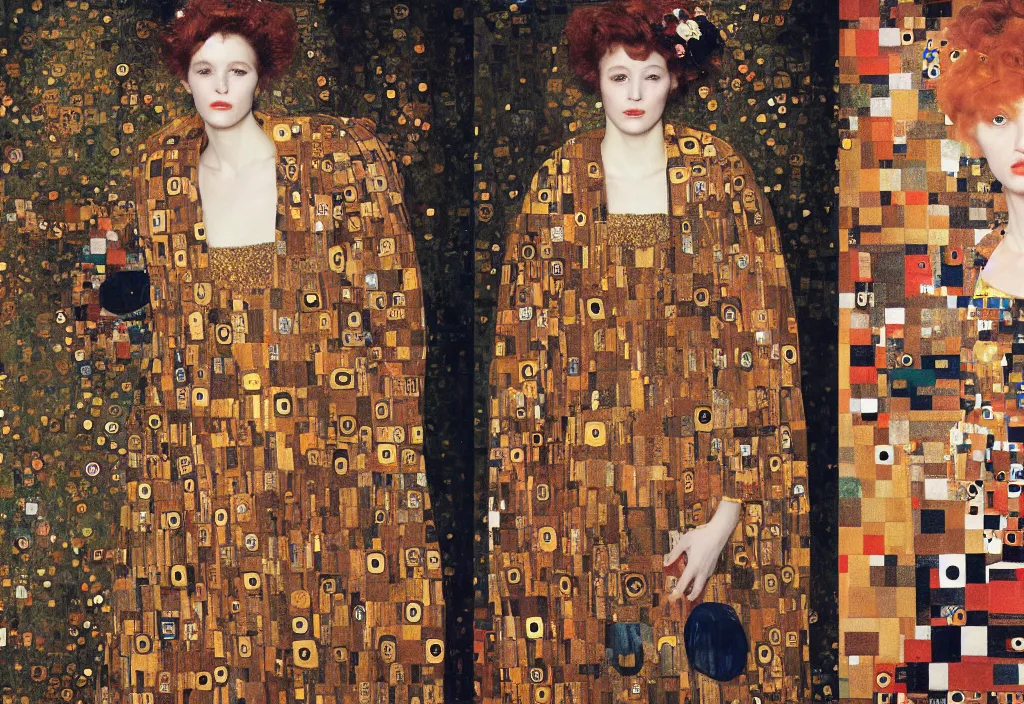 Prompt: fashion editorial by Gustav Klimt. highly detailed. 8k. depth of field. photography