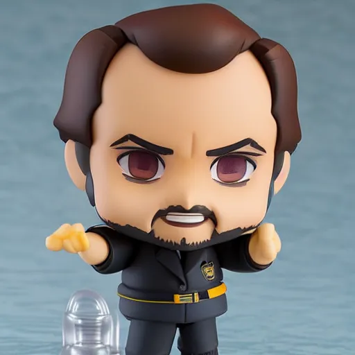 Prompt: jack nicholson as nendoroid!, background bar, kodak film