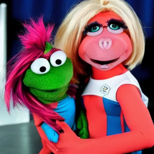 Prompt: jodie marsh as a muppet