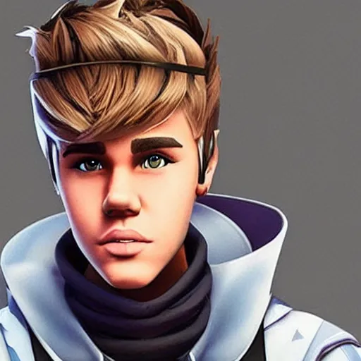 Prompt: justin bieber as a fortnite character