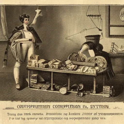 Image similar to symbolic representation of consumption from 1 8 0 0 s
