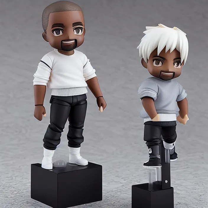 Image similar to An anime Nendoroid of Kanye, figurine, detailed product photo