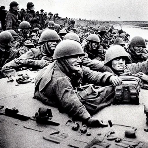 Image similar to the d - day, by robert capa,