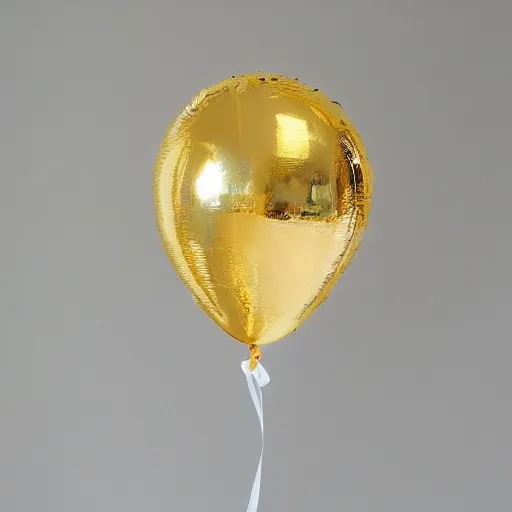 Image similar to a photo of real gold foil ballon in shape of h
