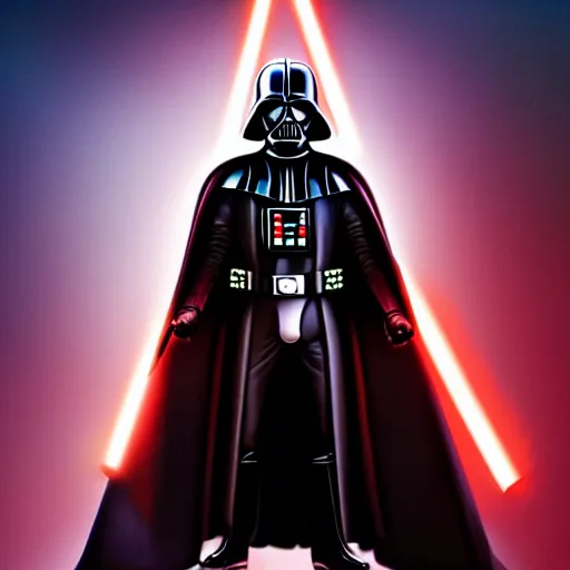 Image similar to Darth Vader using a magic stick, in the Harry Potter universe