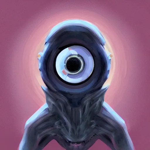 Image similar to one - eyed monster, cyclops, portrait, digital painting