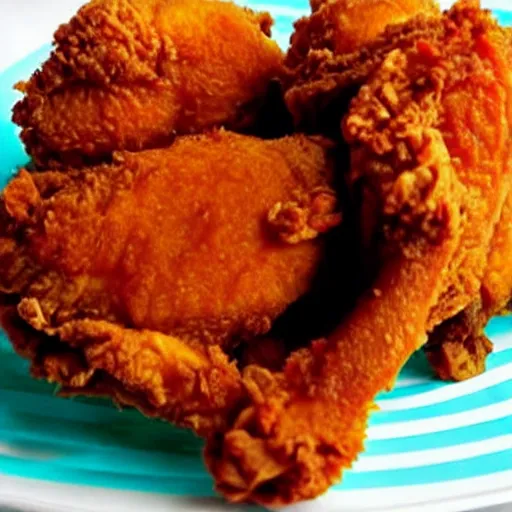 Image similar to fried chicken made of jello