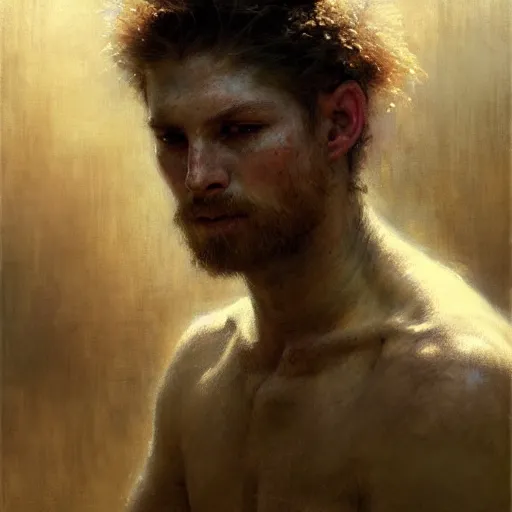 Image similar to a portrait of a white boy warrior, high detail, cleary see face by gaston bussiere, bayard wu, greg rutkowski, odd nerdrum, maxim verehin, greg rutkowski, masterpiece, sharp focus, cinematic lightning - h 7 6 8