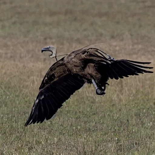 Prompt: a vulture business executive conducting a meeting