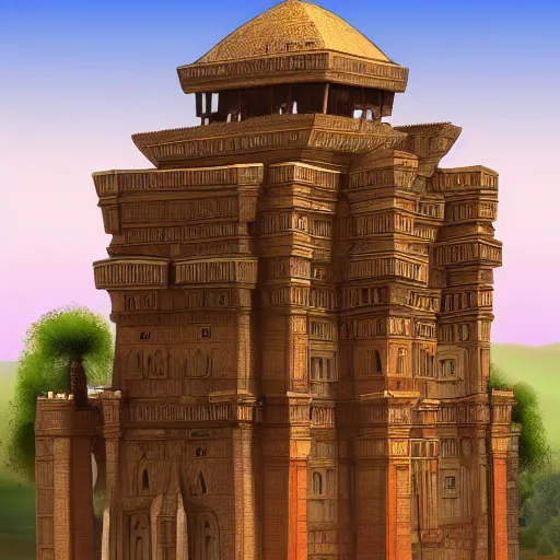 Image similar to african towers oriental traditional architecture, artstation.