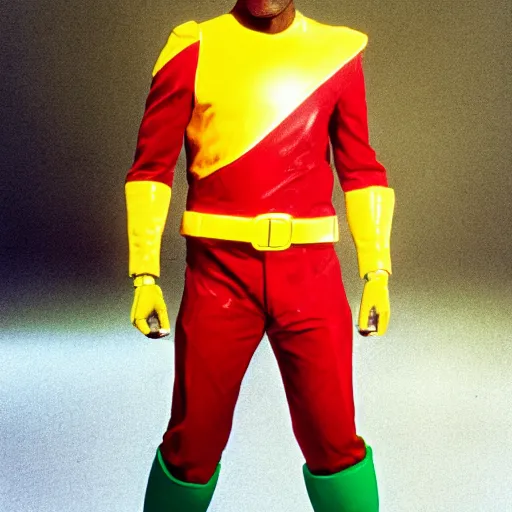 Image similar to lawrence fishburne as the traffic light power ranger, digital photography, highly detailed