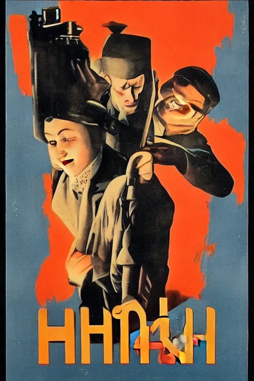 Image similar to “A poster from a Finnish movie 1940’s”