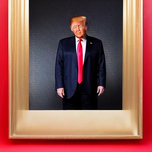 Image similar to donald trump!!!!! portrait red hair!!!!!!! studio photograph