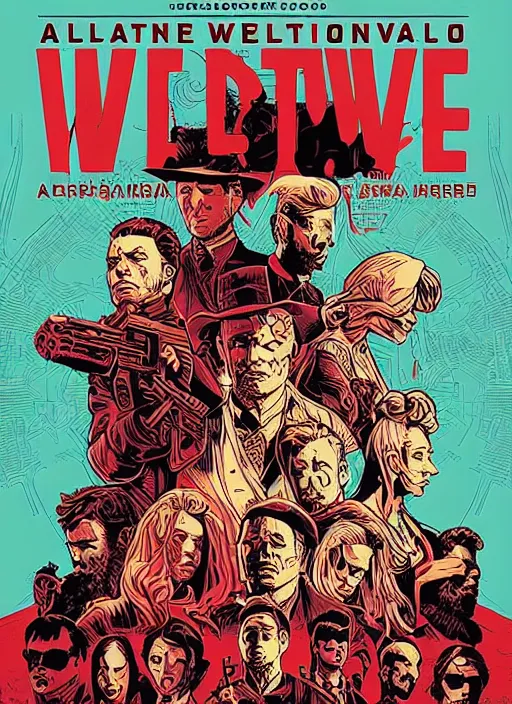 Image similar to alternative movie poster for westworld by laurie greasley and tristan eaton