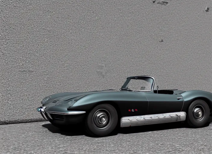 Image similar to hyperrealism, detailed textures, photorealistic 3 d render, a dreamy day on veredaro beach cuba, a 1 9 6 4 split window corvette obsidian black, sharp focus, ultra realistic, ultra high pixel detail, cinematic, intricate, cinematic light, concept art, illustration, art station, unreal engine 8 k