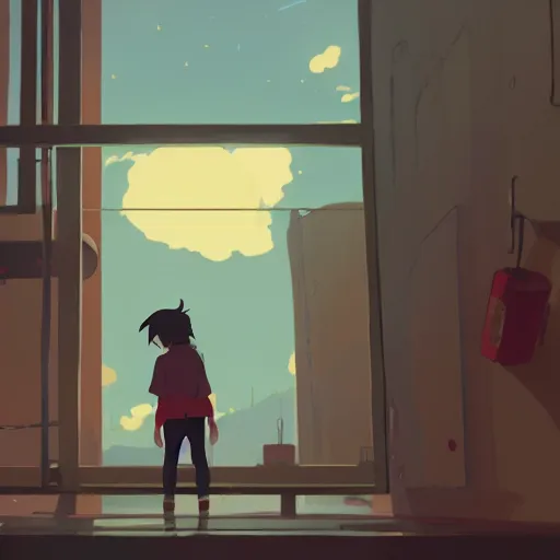 Image similar to but i know some day i'll make it out of here, even if it takes all night or a hundred years, cory loftis, james gilleard, atey ghailan, makoto shinkai, goro fujita, studio ghibli, rim light, exquisite lighting, clear focus, very coherent, plain background