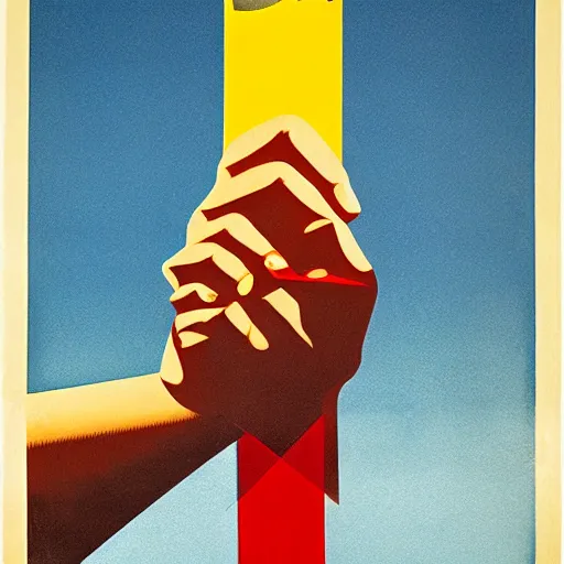 Image similar to a poster with a giant hand holding a spanish flag by laszlo moholy - nagy, cg society, constructivism, soviet propaganda, constructivism, poster art