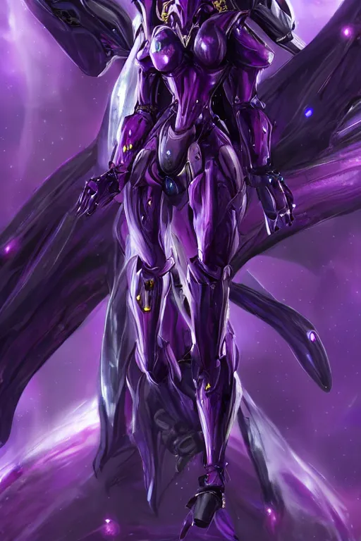 Prompt: galactic hyperdetailed elegant beautiful stunning exquisite giantess anthropomorphic sexy hot mecha female dragon goddess, purple body, purple metal ears, sleek eyes, smooth purple skin, sleek purple armor, bigger than galaxy, epic proportions, epic scale, epic size, warframe destiny, furry, dragon art, goddess, giantess, furaffinity, octane