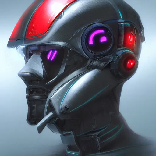 Image similar to cyberpunk helmet, concept art, artstation