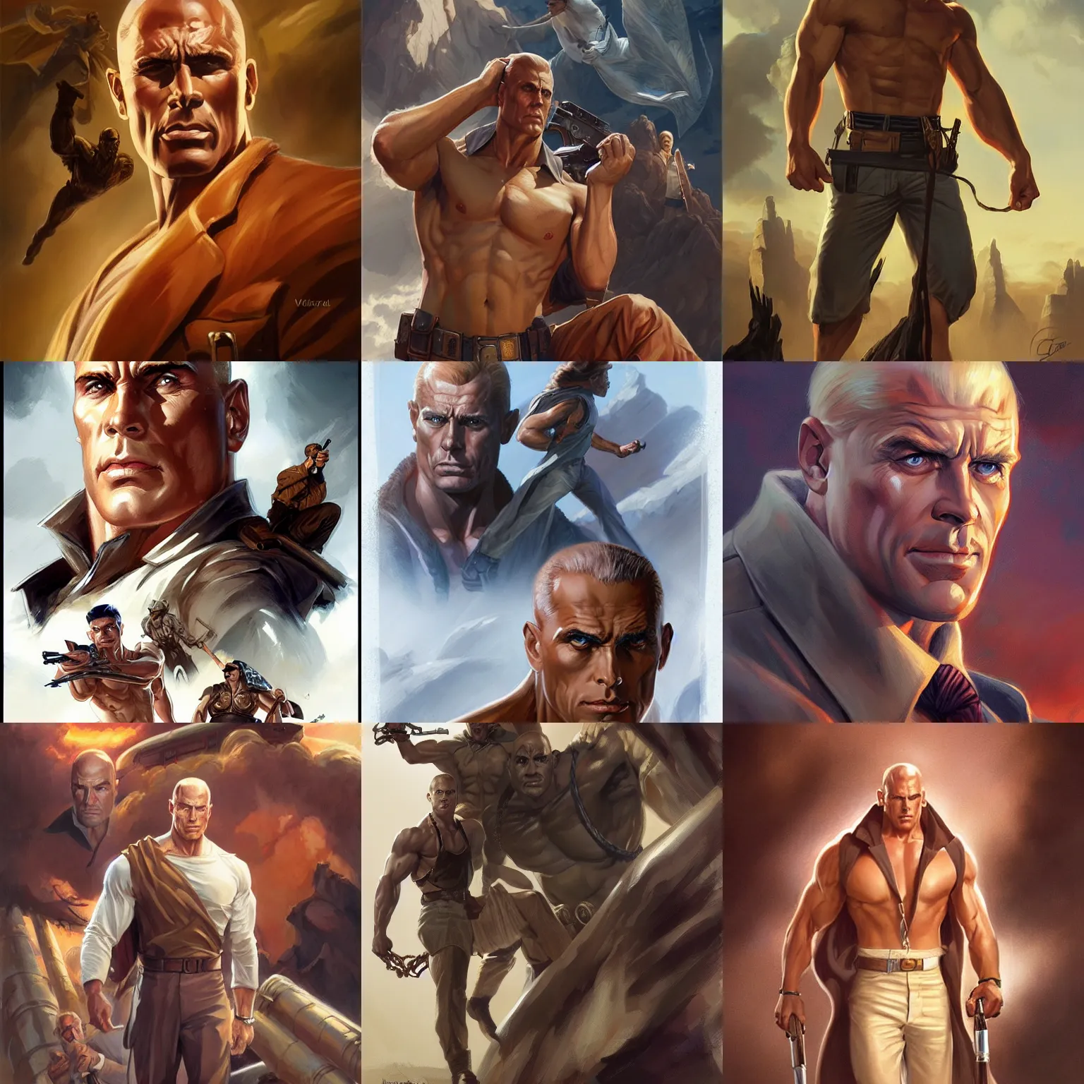 Image similar to doc savage, D&D, fantasy, portrait, highly detailed, digital painting, trending on artstation, concept art, sharp focus, illustration, art by artgerm and greg rutkowski and magali villeneuve