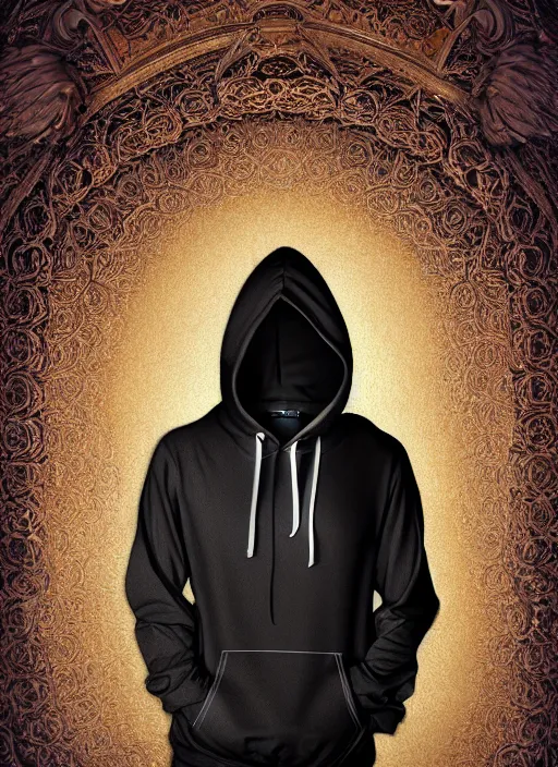 Prompt: guy with hoodie hiding on papercraft, realistic, surealism, lavish, steep, aesthetic, extravagant, shiny, fantasy, intricate, elegant, extremely higly detailed, digital painting, artstation, ornate, grotesque, baroque, concept art, smooth, sharp focus, full body focus, street wear digital art