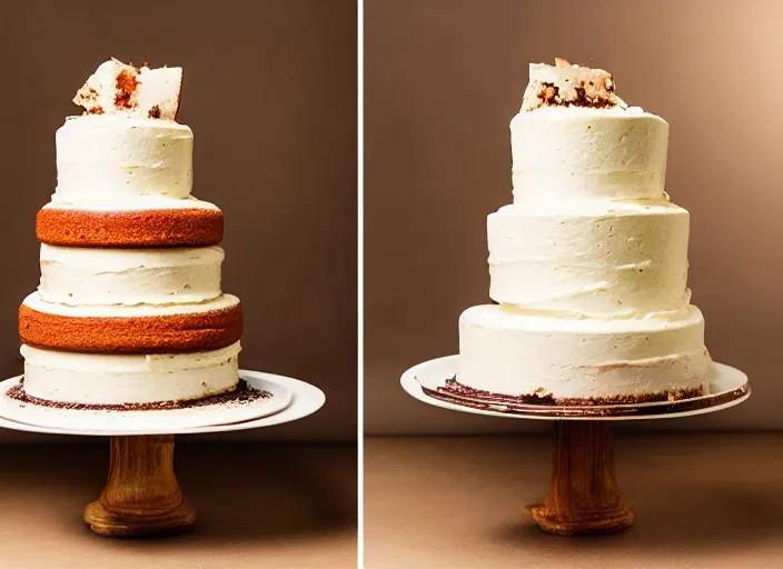 Image similar to most delicious cake of all time, professional food photography, studio lighting, plating